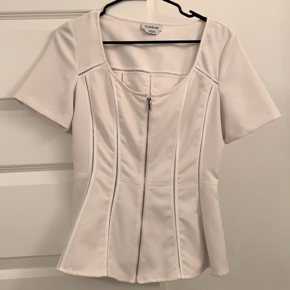 Bebe small zip up top